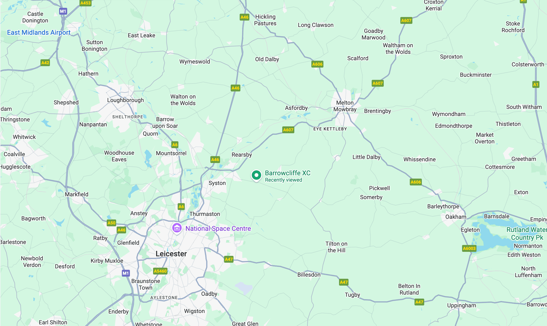 Map showing where Barrowcliffe is