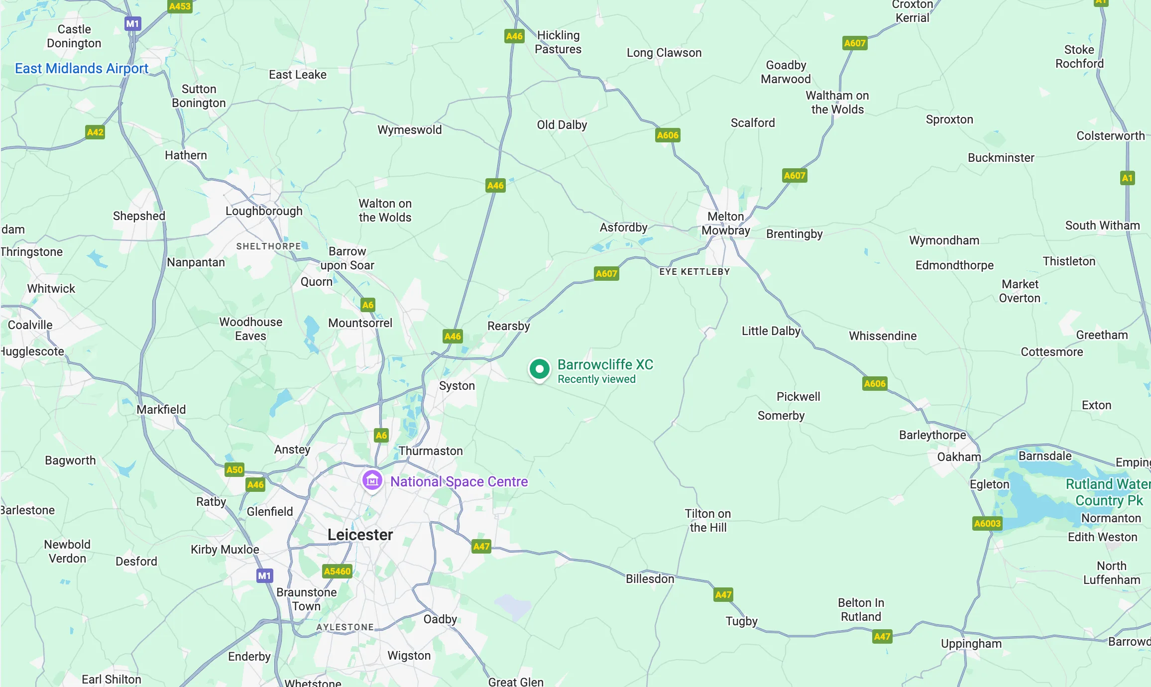 Map showing where Barrowcliffe is